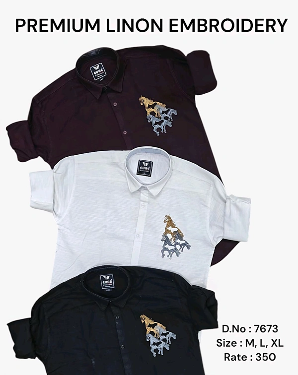PREMIUM LINON EMBROIDERY : 7673 - M L XL COLOURS : 3