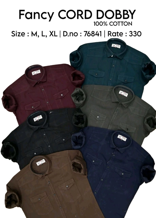 FANCY CORD DOBBY : 76841 - M L XL COLOURS : 6
