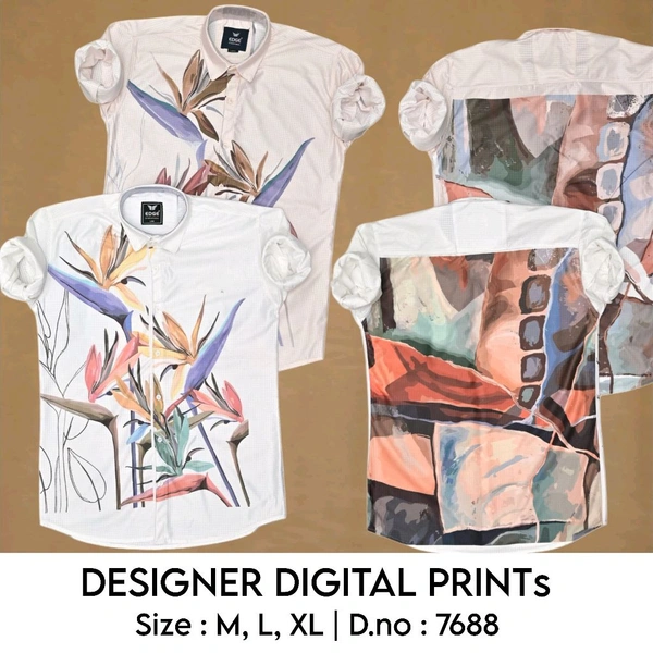 DESIGNER DIGITAL PRINTS : 7688 - M L XL COLOURS : 2
