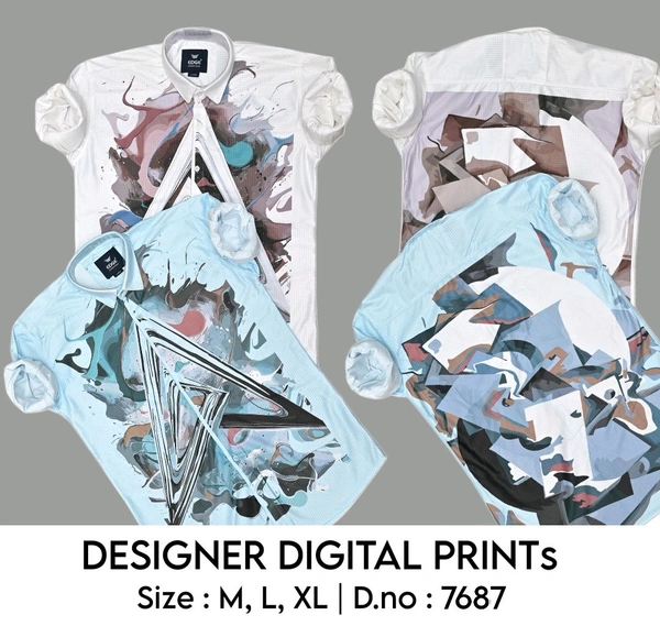 DESIGNER DIGITAL PRINTS : 7687 - M L XL COLOURS : 2