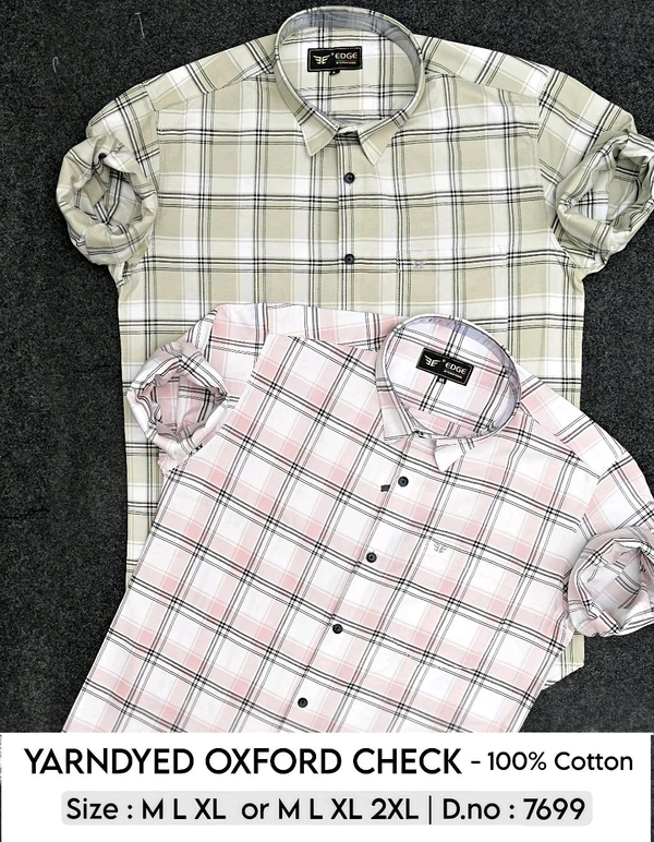 YARNDYED OXFORD CHECK  : 7699 - M L XL COLOURS : 2