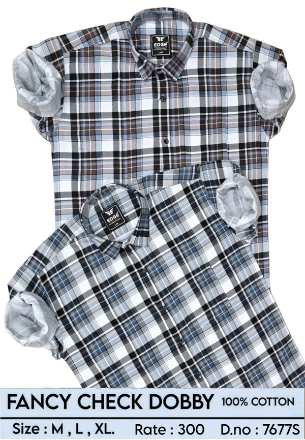 FANCY CHECK DOBBY : 7677 S - M L XL COLOURS : 2