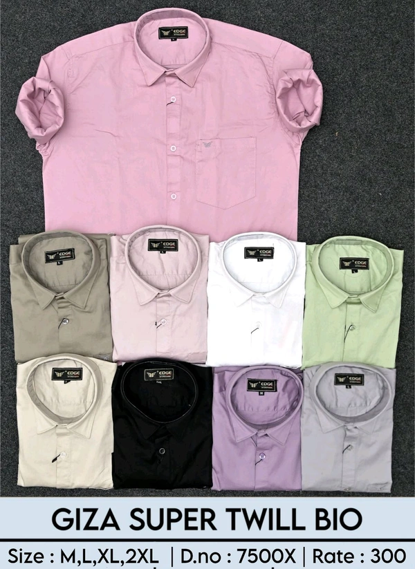 GIZA SUPER TWILL BIO : 7500X - M L XL XXL Colours : 9