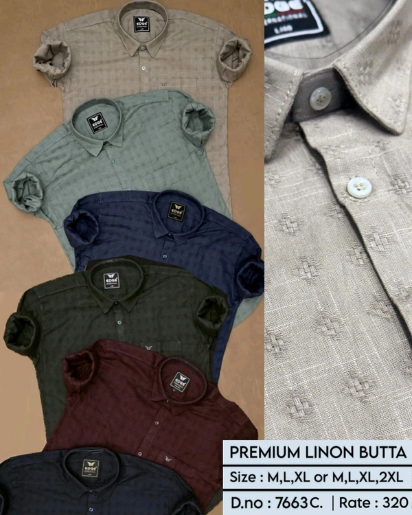 PREMIUM LINON BUTTA : 7663C - M L XL XXL COLOURS : 6