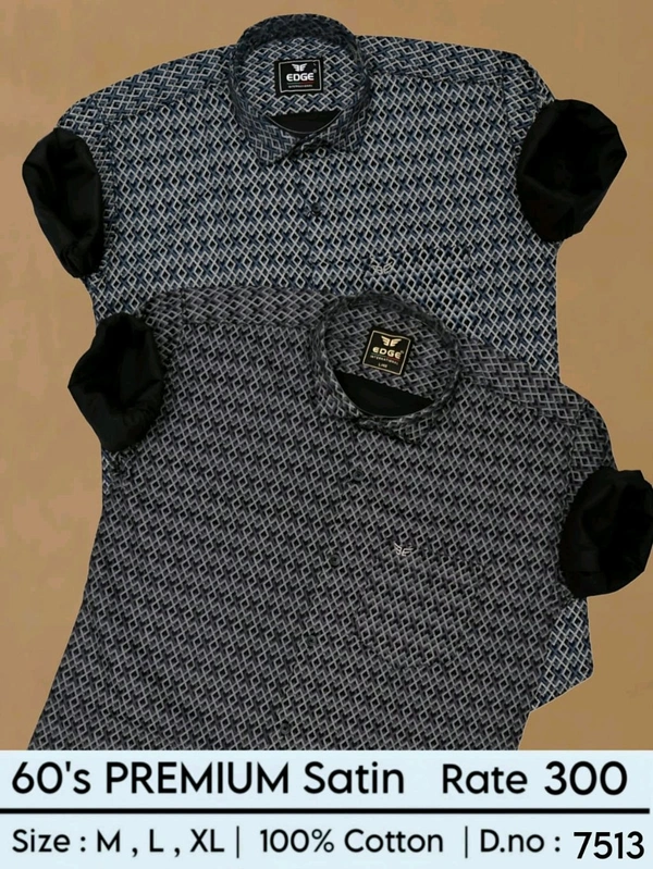 60s Premium Satin : 7513 - M L XL COLOURS : 2