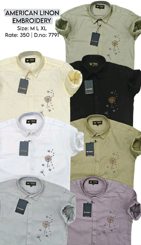 AMERICAN LINON EMBROIDERY : 7791 - M L XL COLOURS : 7
