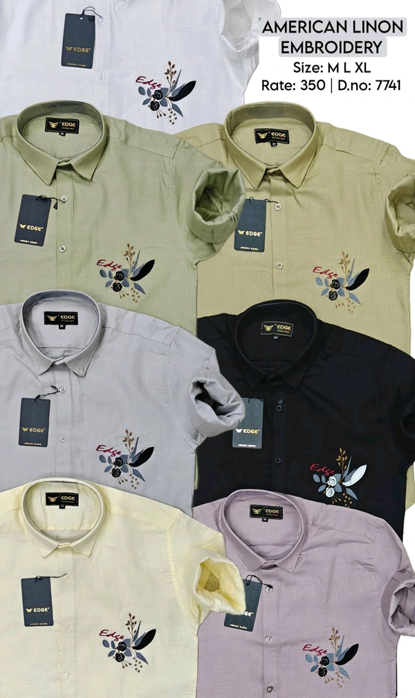 AMERICAN LINON EMBROIDERY : 7741 - M L XL COLOURS : 7