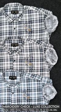 EMBROIDERY CHECK LUXE COLLECTION : 7750 - M L XL COLOURS : 3