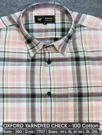 OXFORD YARNDYED CHECK : 7707 - M L XL COLOURS : 2