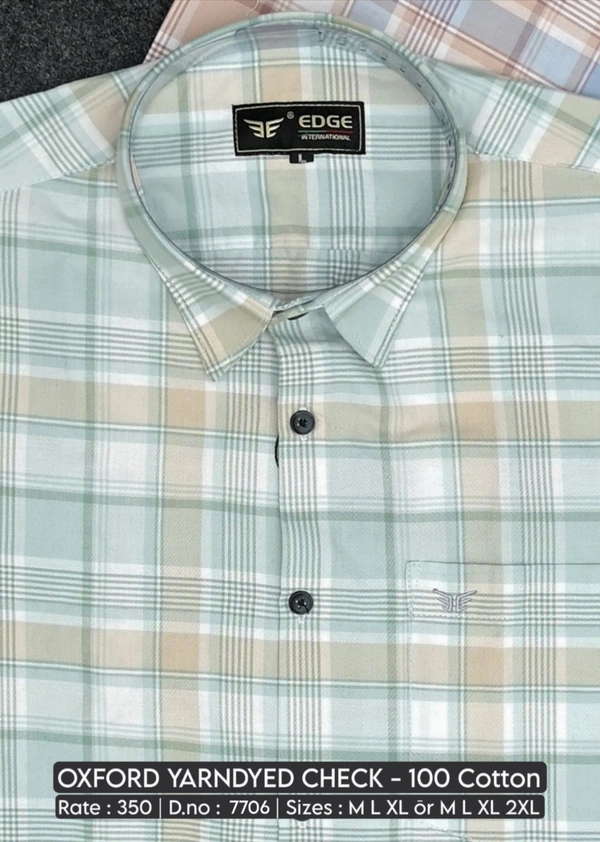OXFORD YARNDYED CHECK : 7706 - M L XL COLOURS : 2