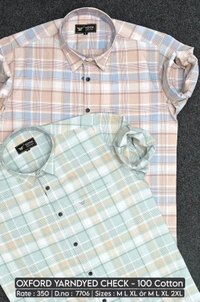 OXFORD YARNDYED CHECK : 7706 - M L XL XXL COLOURS : 2