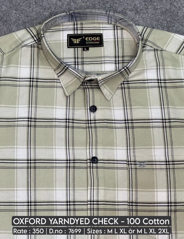 OXFORD YARNDYED CHECK : 7699 - M L XL COLOURS : 2