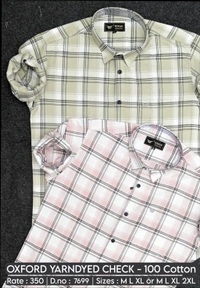 OXFORD YARNDYED CHECK : 7699 - M L XL COLOURS : 2