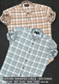 OXFORD YARNDYED CHECK : 7698 - M L XL COLOURS : 2