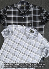 OXFORD YARNDYED CHECK : 7701 - M L XL COLOURS : 2