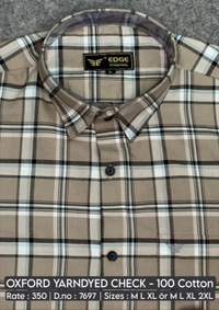 OXFORD YARNDYED CHECK : 7697 - M L XL COLOURS : 2