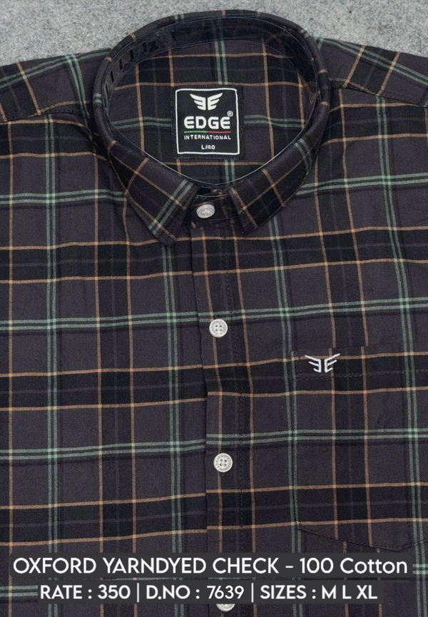 OXFORD YARNDYED CHECK : 7639 - M L XL COLOURS : 2