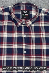OXFORD YARNDYED CHECK : 7638 - M L XL XXL COLOURS : 2