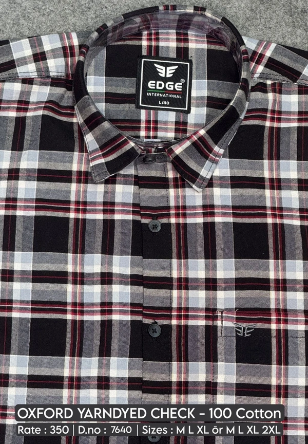 OXFORD YARNDYED CHECK : 7640 - M L XL COLOURS : 2