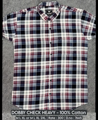 DOBBY CHECK HEAVY : 7665 - M L XL COLOURS : 2