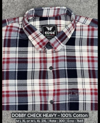 DOBBY CHECK HEAVY : 7665 - M L XL COLOURS : 2