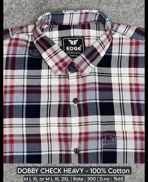 DOBBY CHECK HEAVY : 7665 - M L XL XXL COLOURS : 2