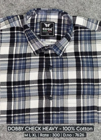 DOBBY CHECK HEAVY : 7627 - M L XL COLOURS : 2