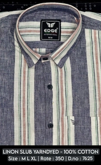 LINON SLUB YARNDYED : 7625 - M L XL COLOURS : 2