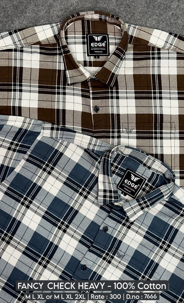 FANCY CHECK HEAVY : 7666 - M L XL COLOURS : 2