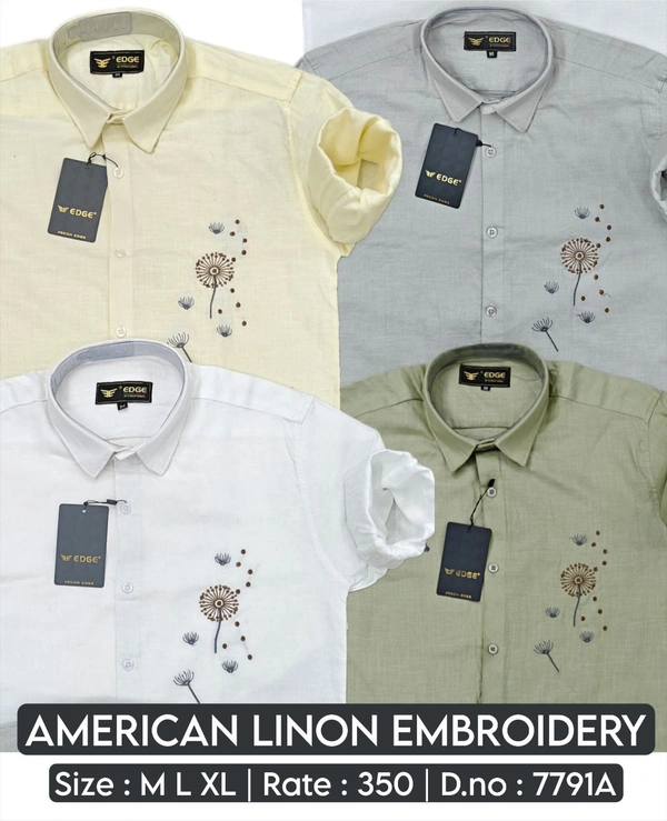 AMERICAN LINON EMBROIDERY : 7791A - M L XL COLOURS : 4