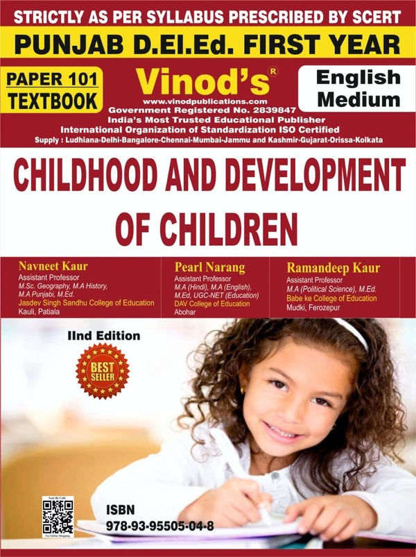 101 (E) Book - Childhood and Development of Children - English Medium (Normal Size Edition) D.El.Ed. 1st Year Book - VINOD PUBLICATIONS ; CALL 9218219218