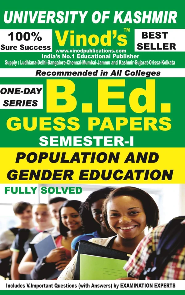 Vinod 103 (E) GP- Population & Gender Education (E) KU Guess Paper (E) BEd SEM-I (English Medium)  ; VINOD PUBLICATIONS ; CALL 9218219218