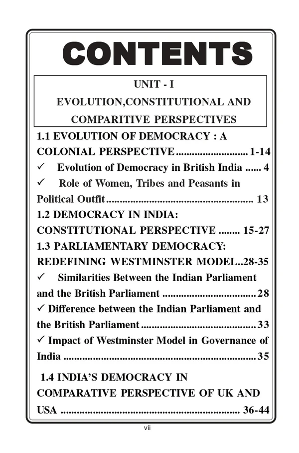 Vinod JAMMU B.A. 3rd Sem - Functioning of Indian Democracy (Understanding Indian Democracy) Codes: UMJPST 303, UMIPST 304 (As Per JAMMU UNIVERSITY Under NEP 2020) - VINOD PUBLICATIONS ; CALL 9218-21-9218 - Murtaza Ahmed, Zain Bin Hussain Batt, Jahangeer Ahmad Bhat, 978-93-95505-71-0