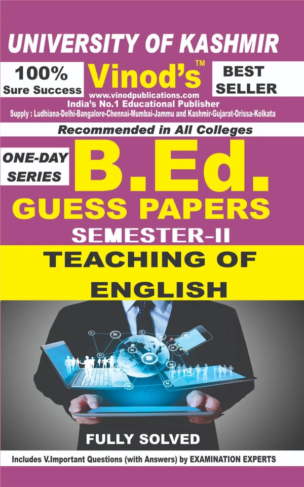 Vinod 205 (E) GP- Teaching of English KU Guess Paper (E) BEd SEM-II  ; VINOD PUBLICATIONS ; CALL 9218219218