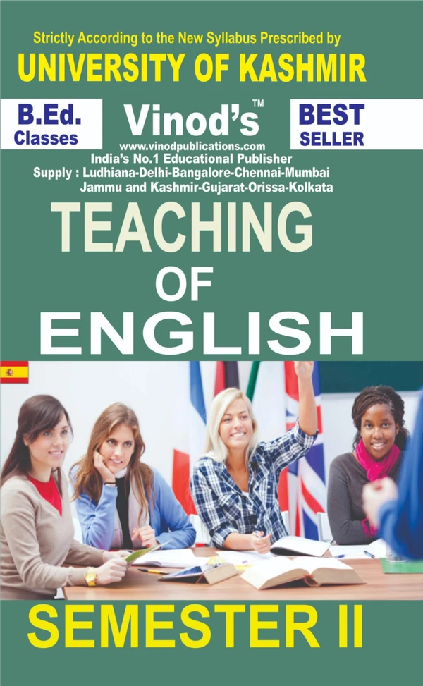 Vinod 205 (E) Teaching of English (English Medium) SEM - II B.Ed. Textbook ; KASHMIR UNIVERSITY ; Vinod Publications ; CALL 9218219218