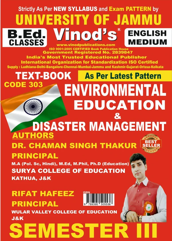 Vinod 301 (E) 1. CODE 303 Environment Education and Disaster Management (English Medium) Semester - 3 Book ; CALL 9218-21-9218