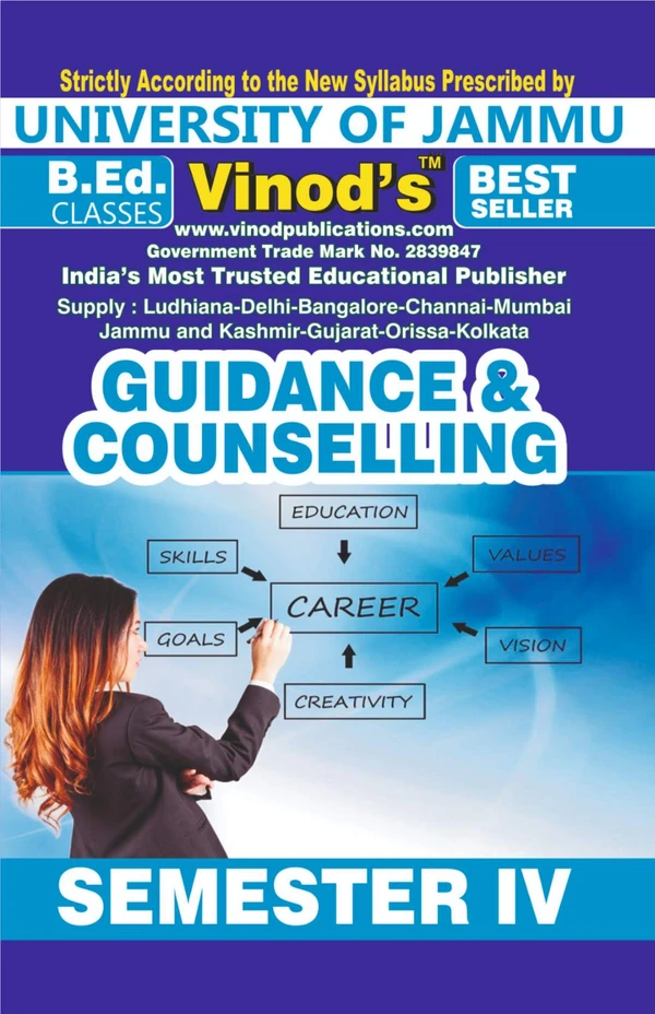 Vinod 402 (E) 1. Guidance and Counselling (English Medium) Semester - 4  B.Ed. Jammu University Vinod Publications ; CALL 9218-21-9218