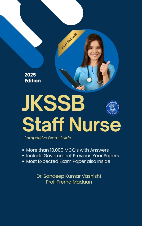 Vinod Publications International JKSSB Staff Nurse (2025 Edition) Competitive Exam Book - Dr. Sandeep Kumar Vashisht