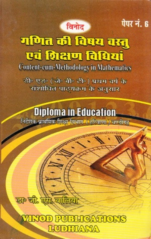 Vinod Content-cum-Methodology in Mathematics (Hindi Medium) Book