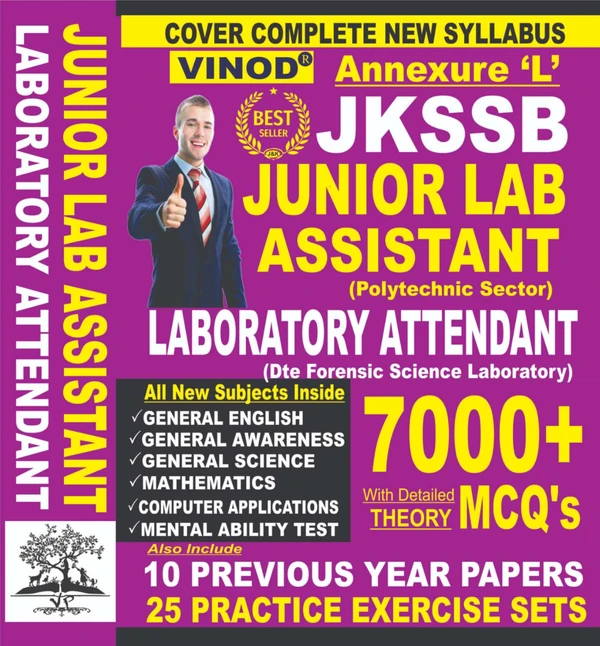 Vinod JKSSB Junior Lab Assistant, Laboratory Attendant Book ; VINOD PUBLICATIONS ; CALL 9218219218