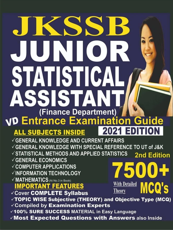 Vinod JKSSB Junior Statistical Assistant Book ; VINOD PUBLICATIONS ; CALL 9218219218