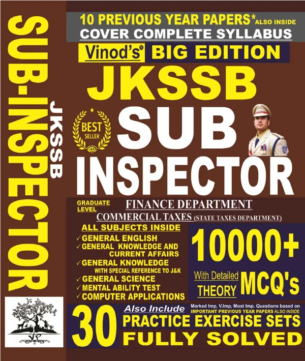 Vinod JKSSB Sub Inspector Book ; VINOD PUBLICATIONS ; CALL 9218219218