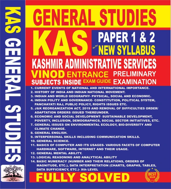 Vinod KAS General Studies (PAPER 1 & 2) Book ; VINOD PUBLICATIONS ; CALL 9218219218