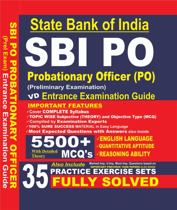 Vinod SBI P.O (Probationary Officer) Book ; VINOD PUBLICATIONS ; CALL 9218219218