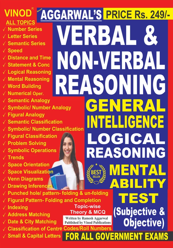 Vinod Verbal and Non Verbal Reasoning / General Intelligence / Logical Reasoning / Mental Ability Test Book ; VINOD PUBLICATIONS ; CALL 9218219218