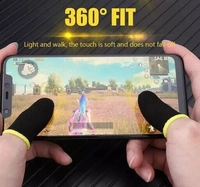 🤩Limited Offer- 10 PAIR FINGER SLEEVES WITH PUBG TRIGGER - Free Size, Black