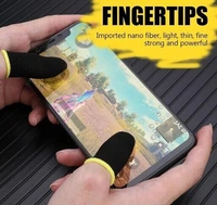 🤩Limited Offer- 10 PAIR FINGER SLEEVES WITH PUBG TRIGGER - Free Size, Black
