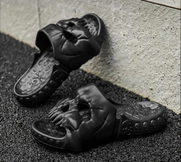 Skull Design Mens Slide