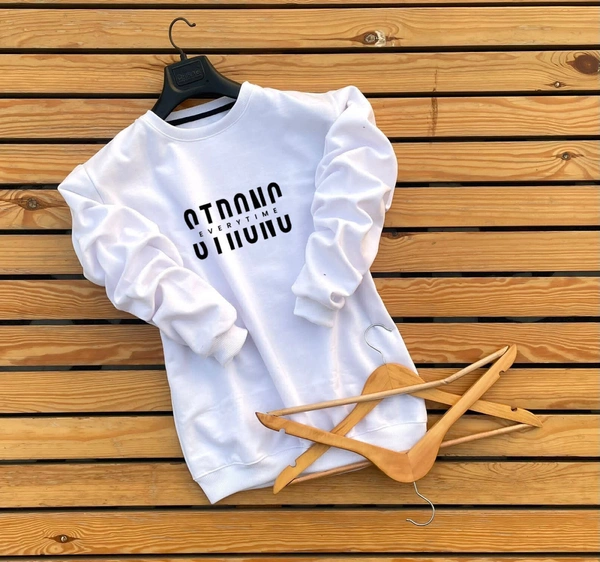 Full Sleeve Sweat Shirts - White, Xxl