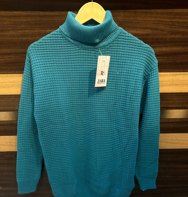 Zara High Neck Pull Over - Teal, Xxl